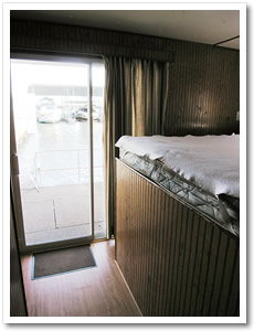 cabin of Patoka Queen houseboat